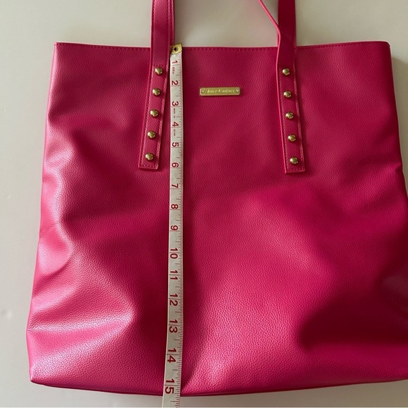 Juicy Couture Faux Leather Pink oversized overnight everyday carry all tote bag - Picture 5 of 11
